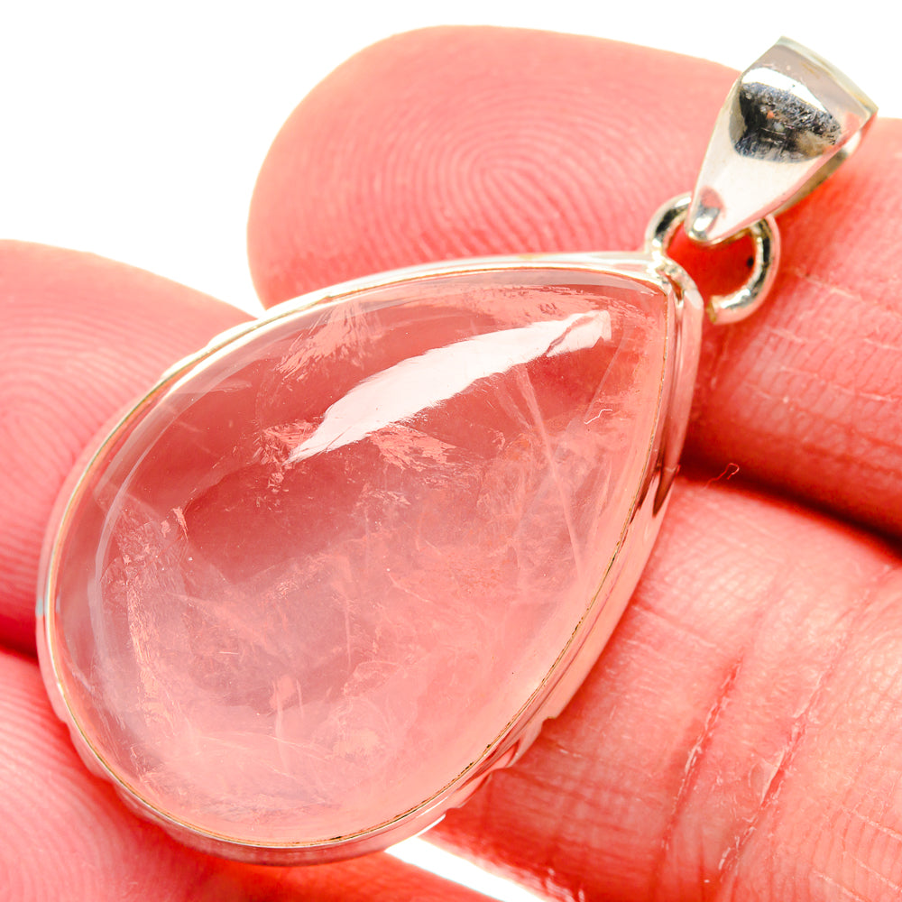 Rose Quartz Pendants handcrafted by Ana Silver Co - PD20901