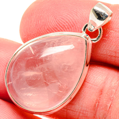 Rose Quartz Pendants handcrafted by Ana Silver Co - PD20902