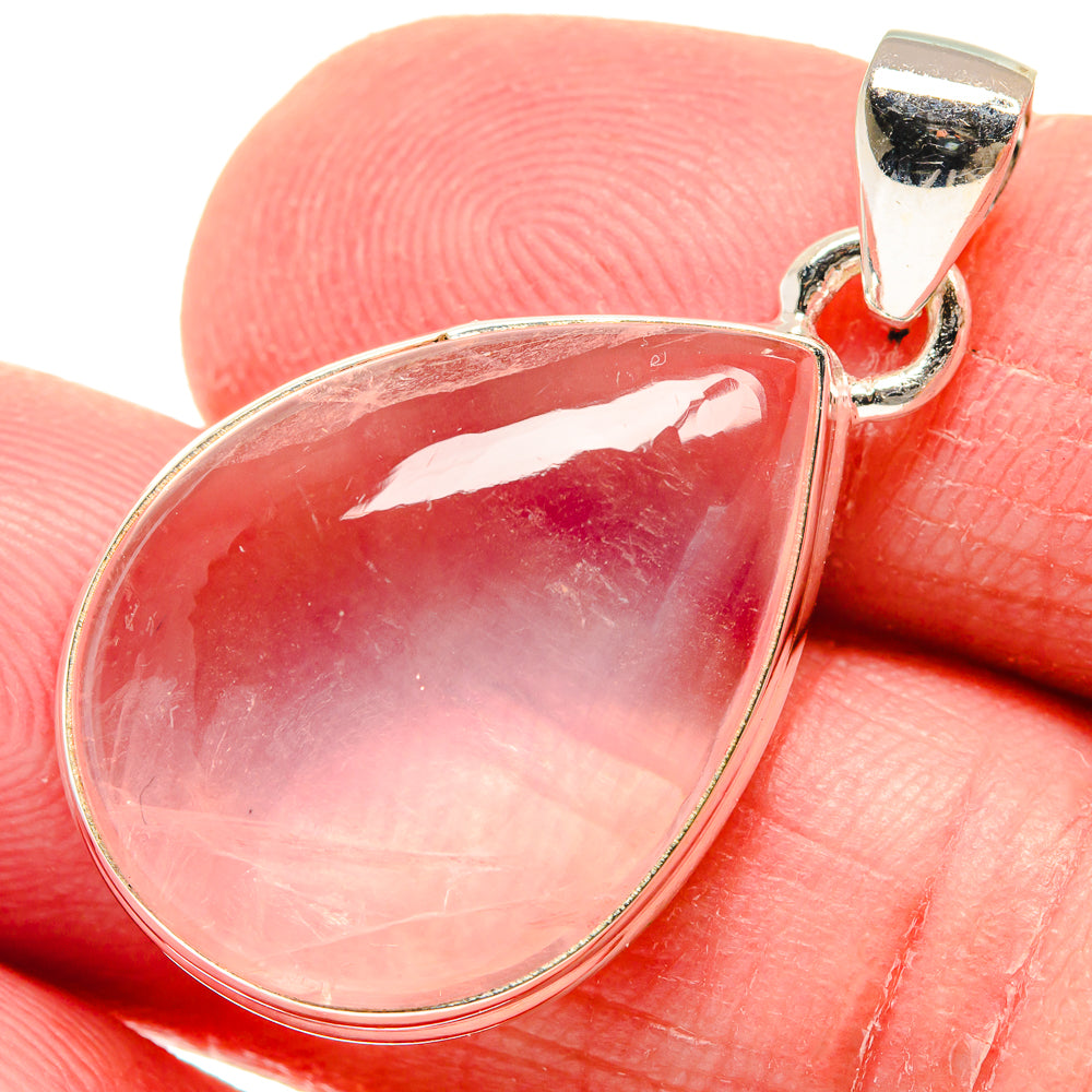 Rose Quartz Pendants handcrafted by Ana Silver Co - PD20903