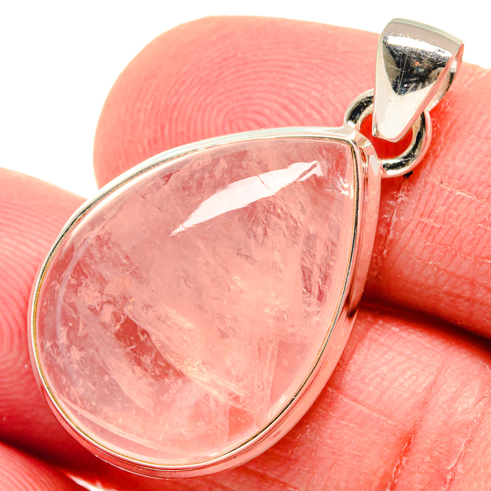 Rose Quartz Pendants handcrafted by Ana Silver Co - PD20906