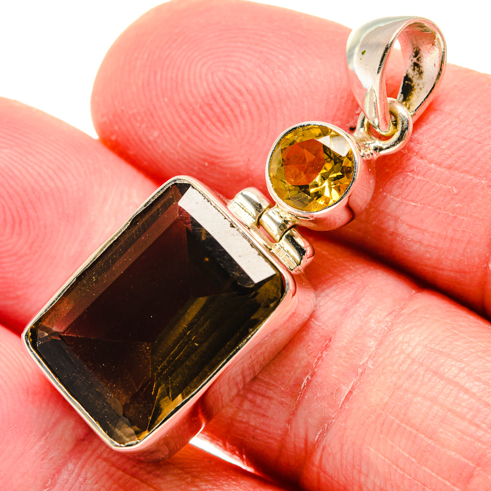 Smoky Quartz Pendants handcrafted by Ana Silver Co - PD20920