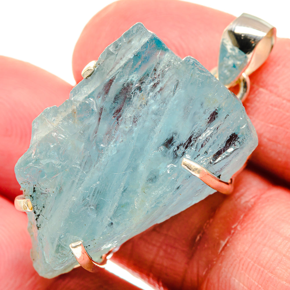 Aquamarine Pendants handcrafted by Ana Silver Co - PD20935