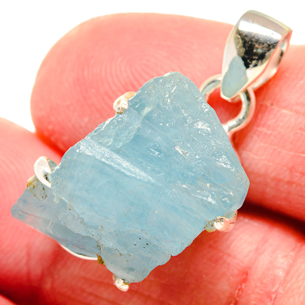 Aquamarine Pendants handcrafted by Ana Silver Co - PD20938