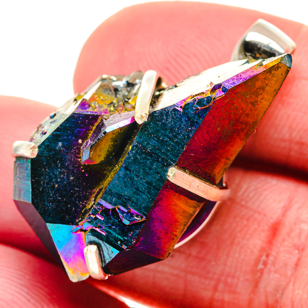 Titanium Sunshine Druzy Pendants handcrafted by Ana Silver Co - PD20941