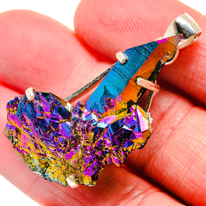 Titanium Sunshine Druzy Pendants handcrafted by Ana Silver Co - PD20943