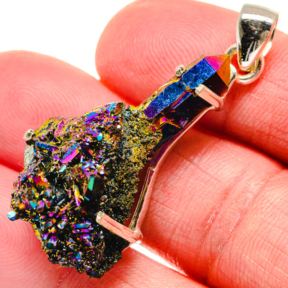 Titanium Sunshine Druzy Pendants handcrafted by Ana Silver Co - PD20946