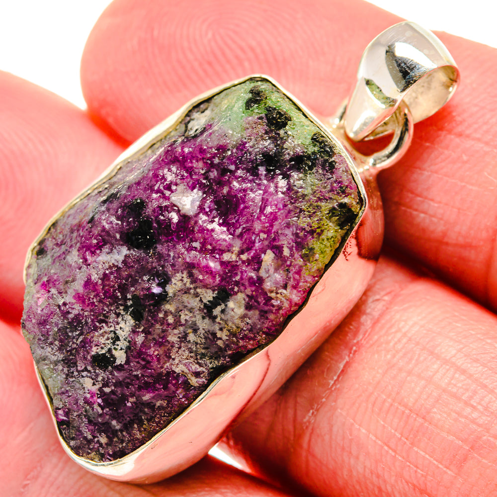Ruby Zoisite Pendants handcrafted by Ana Silver Co - PD20950