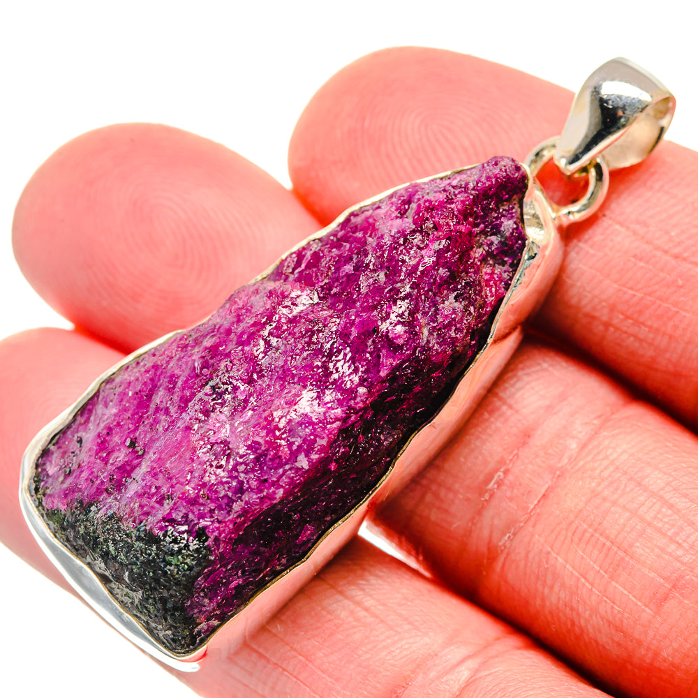 Ruby Zoisite Pendants handcrafted by Ana Silver Co - PD20951