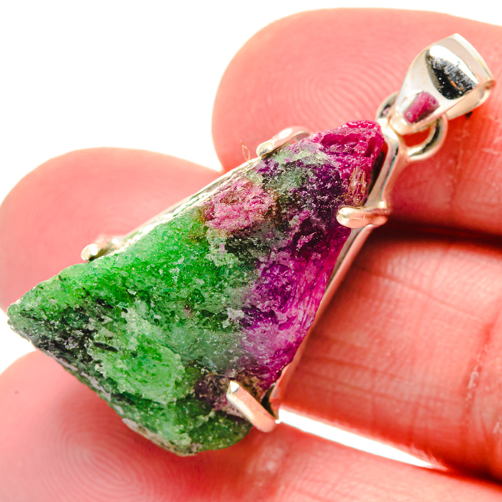 Ruby Zoisite Pendants handcrafted by Ana Silver Co - PD20952