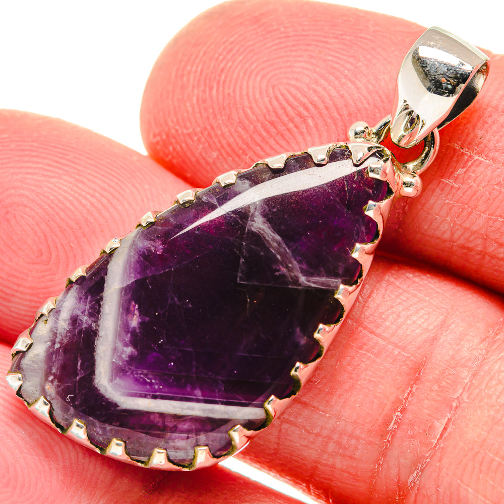 Chevron Amethyst Pendants handcrafted by Ana Silver Co - PD20963
