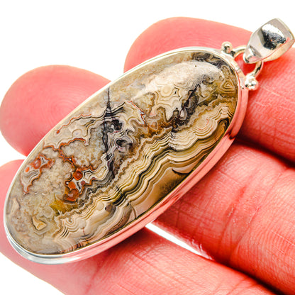 Laguna Lace Agate Pendants handcrafted by Ana Silver Co - PD20973