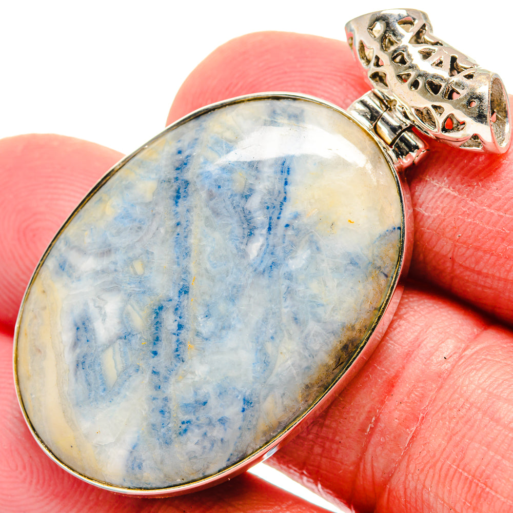 Blue Scheelite Pendants handcrafted by Ana Silver Co - PD20974