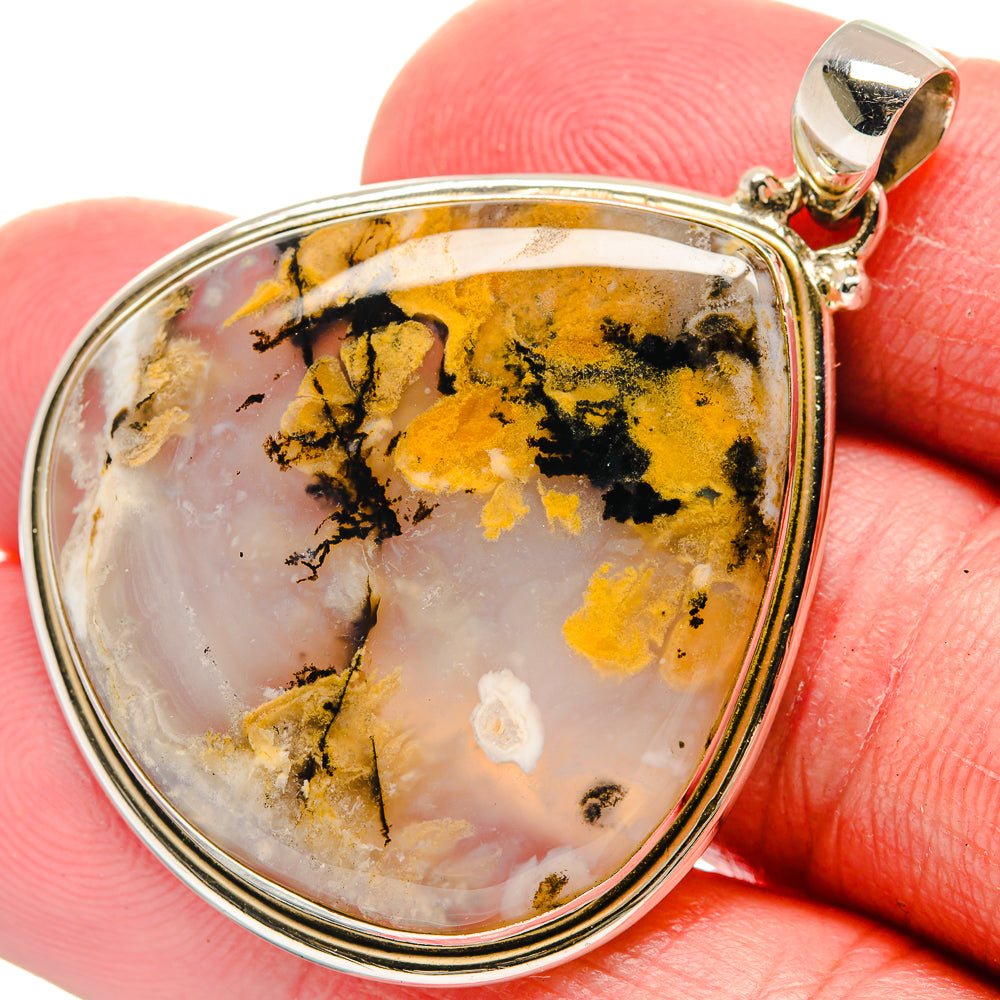 Plume Agate Pendants handcrafted by Ana Silver Co - PD20975