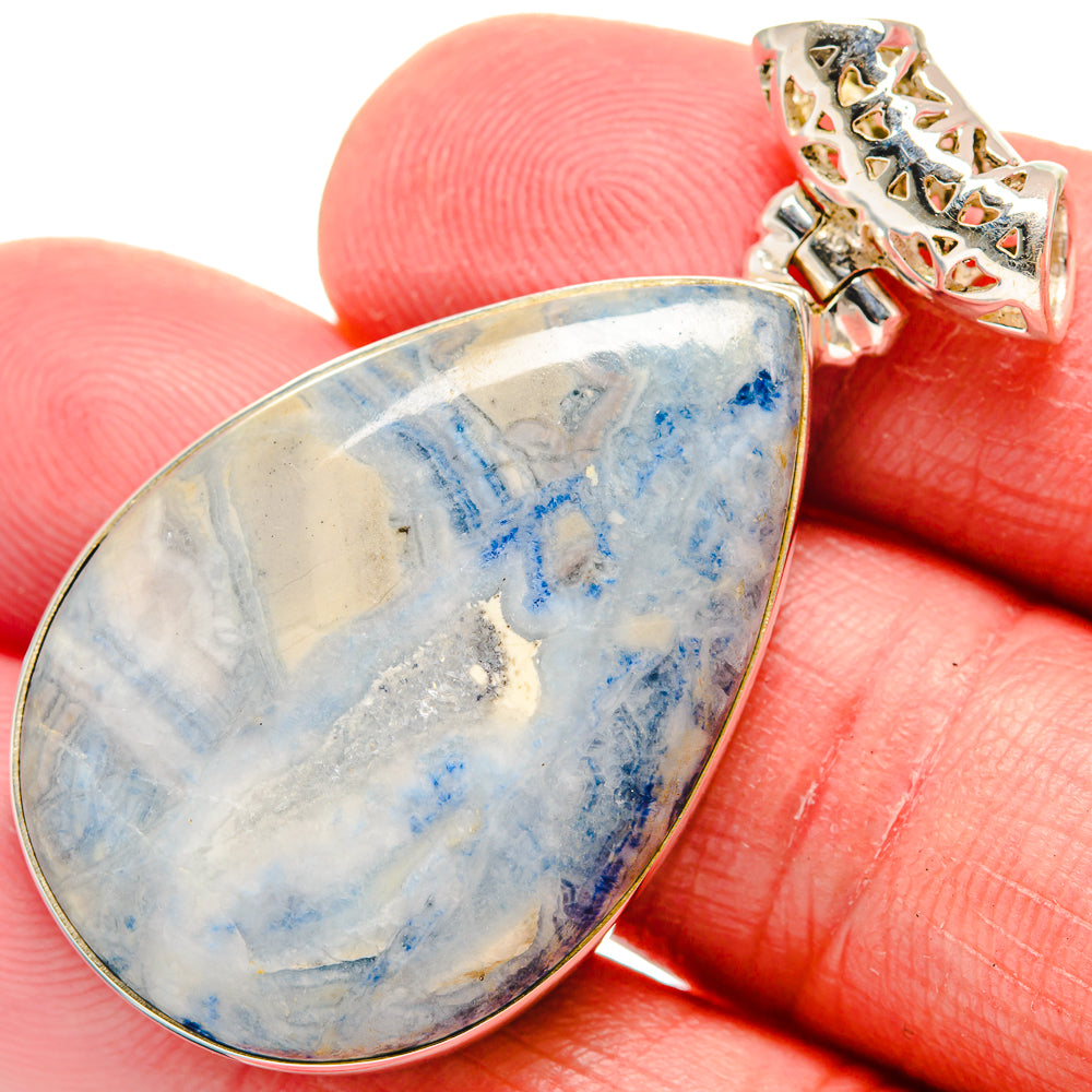Blue Scheelite Pendants handcrafted by Ana Silver Co - PD20979