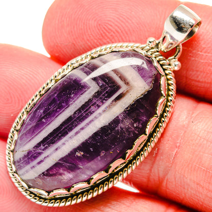 Chevron Amethyst Pendants handcrafted by Ana Silver Co - PD20981
