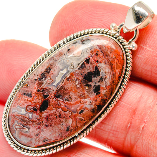 Crazy Lace Agate Pendants handcrafted by Ana Silver Co - PD20983