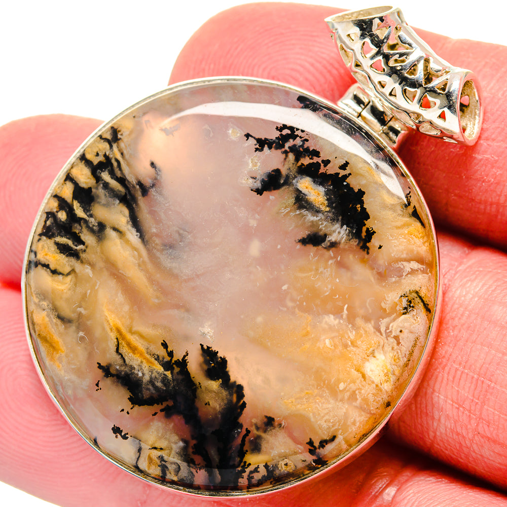 Plume Agate Pendants handcrafted by Ana Silver Co - PD20990