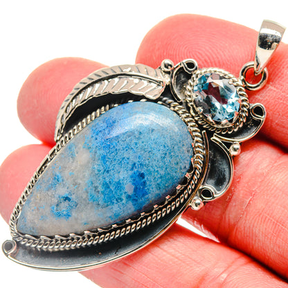Chrysocolla In Quartz Pendants handcrafted by Ana Silver Co - PD20991
