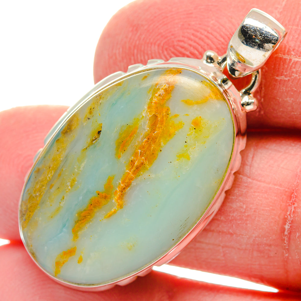 Peruvian Opal Pendants handcrafted by Ana Silver Co - PD21029