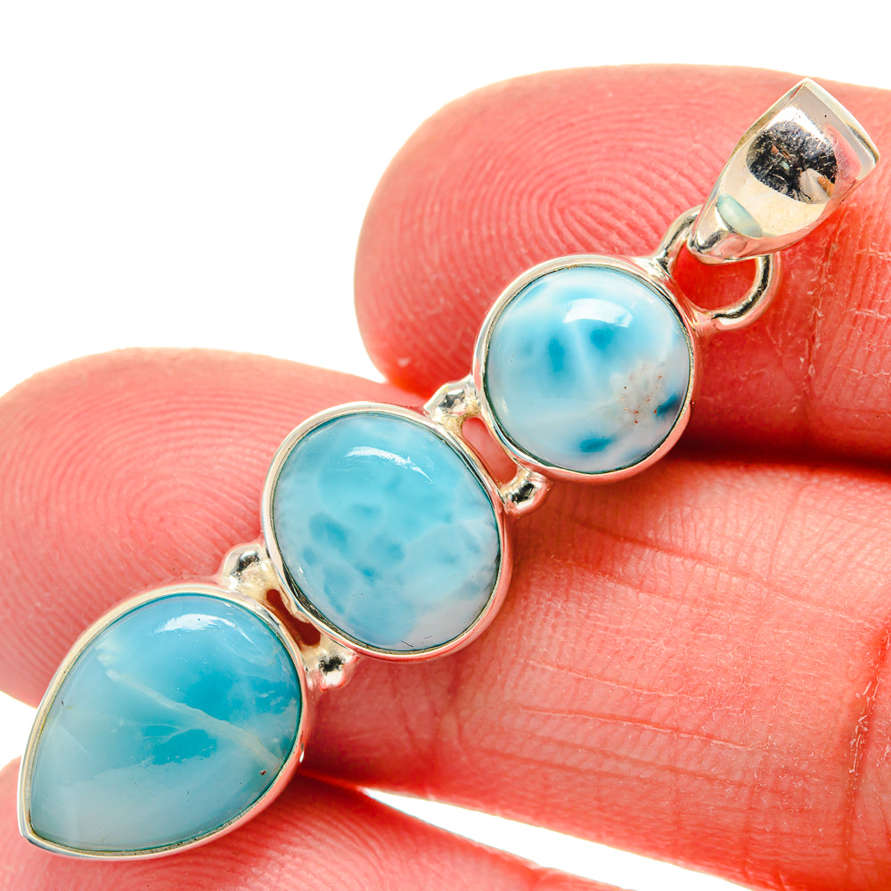 Larimar Pendants handcrafted by Ana Silver Co - PD21030