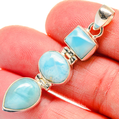 Larimar Pendants handcrafted by Ana Silver Co - PD21031