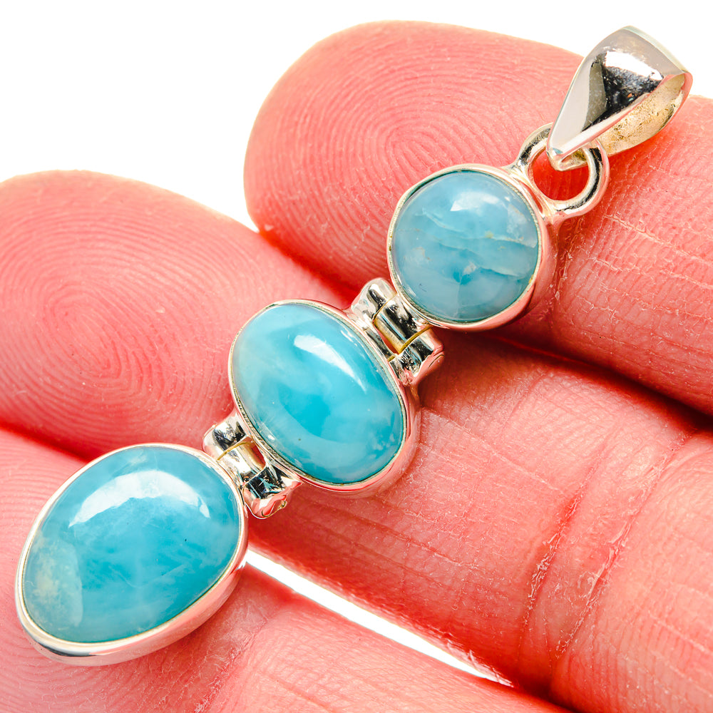 Larimar Pendants handcrafted by Ana Silver Co - PD21032