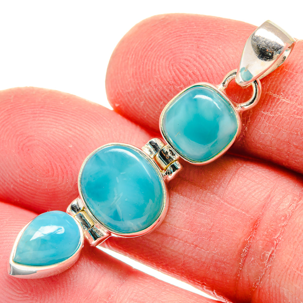 Larimar Pendants handcrafted by Ana Silver Co - PD21033