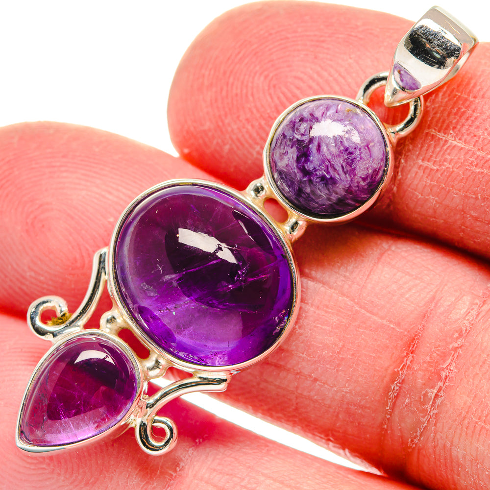 Amethyst Pendants handcrafted by Ana Silver Co - PD21035