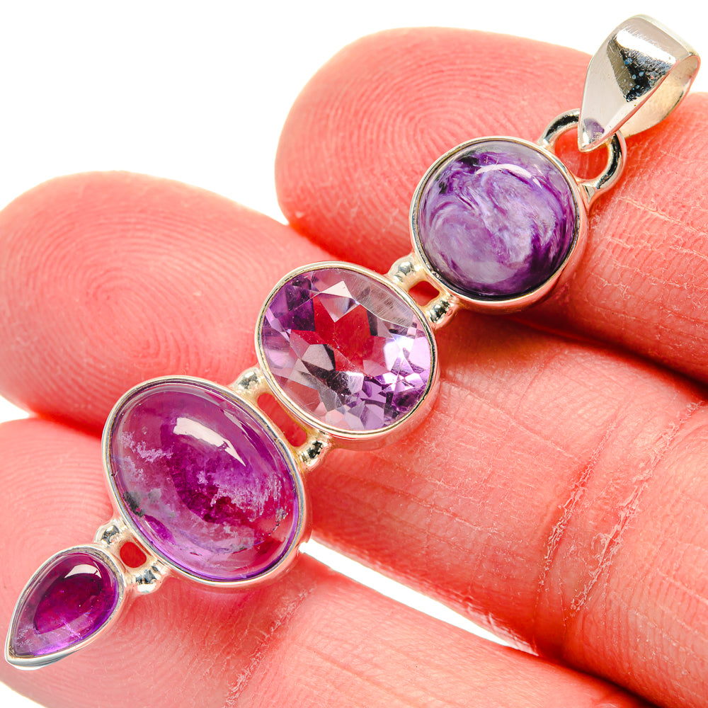 Amethyst Pendants handcrafted by Ana Silver Co - PD21036