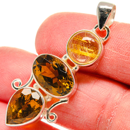 Mandarin Citrine Pendants handcrafted by Ana Silver Co - PD21037