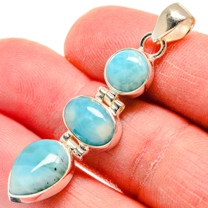 Larimar Pendants handcrafted by Ana Silver Co - PD21039