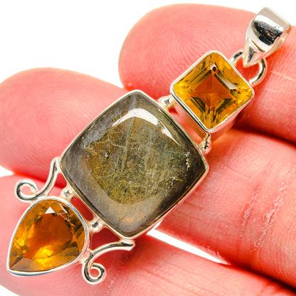 Labradorite Pendants handcrafted by Ana Silver Co - PD21042