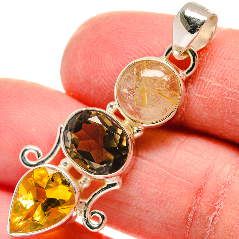 Citrine Pendants handcrafted by Ana Silver Co - PD21043