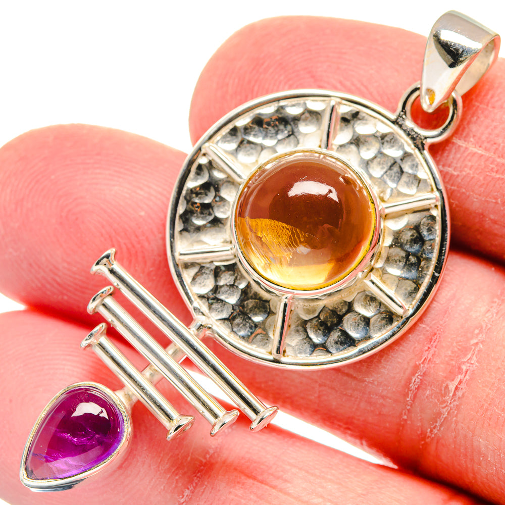 Citrine Pendants handcrafted by Ana Silver Co - PD21055