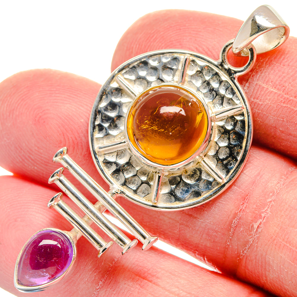 Citrine Pendants handcrafted by Ana Silver Co - PD21056