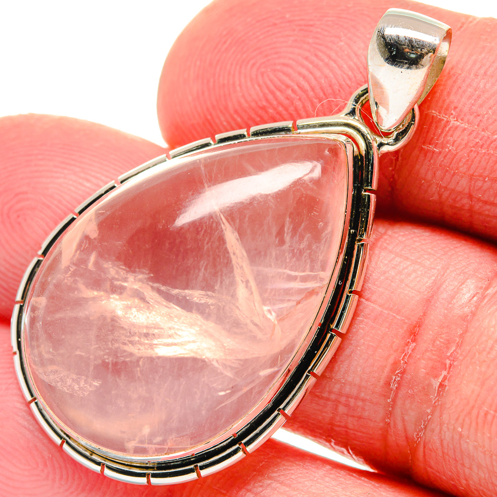 Rose Quartz Pendants handcrafted by Ana Silver Co - PD21060