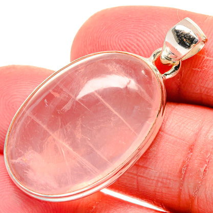 Rose Quartz Pendants handcrafted by Ana Silver Co - PD21061