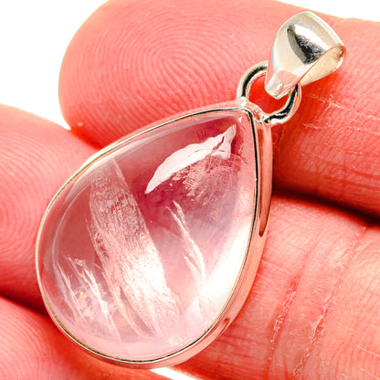 Rose Quartz Pendants handcrafted by Ana Silver Co - PD21064