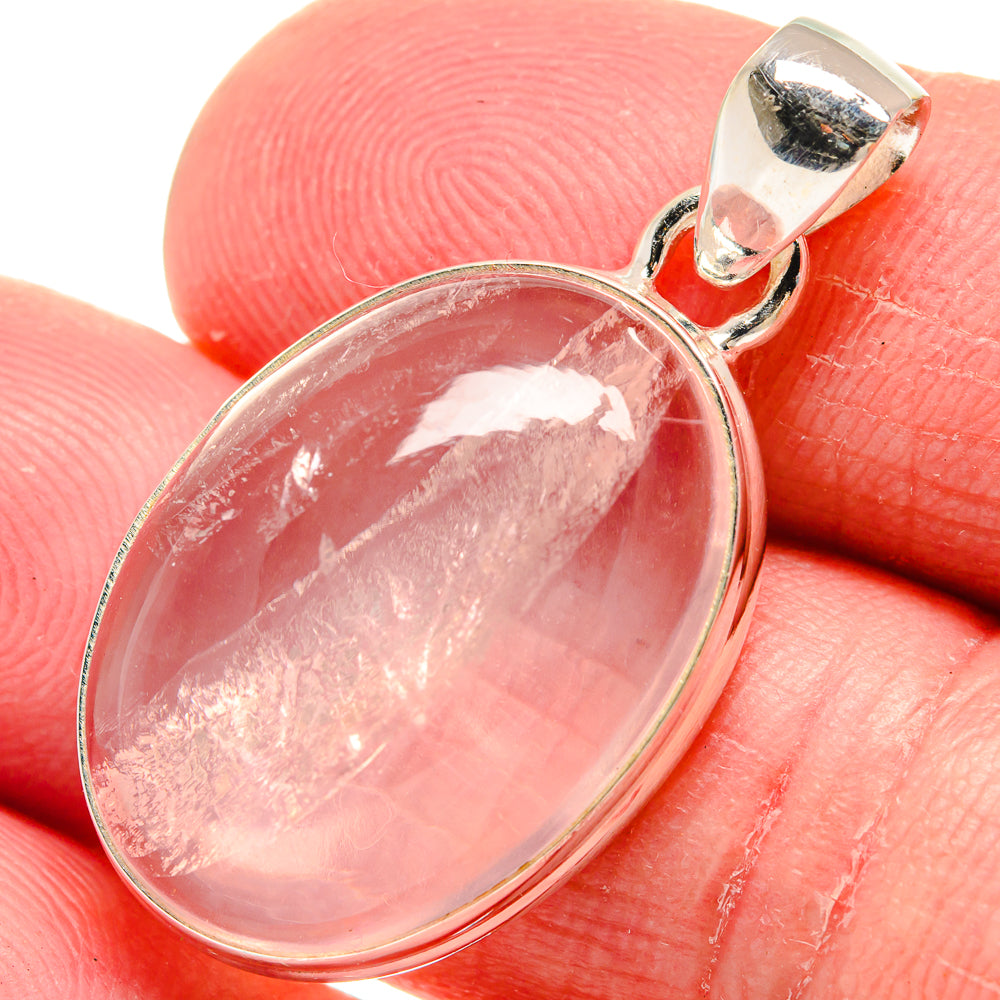 Rose Quartz Pendants handcrafted by Ana Silver Co - PD21065