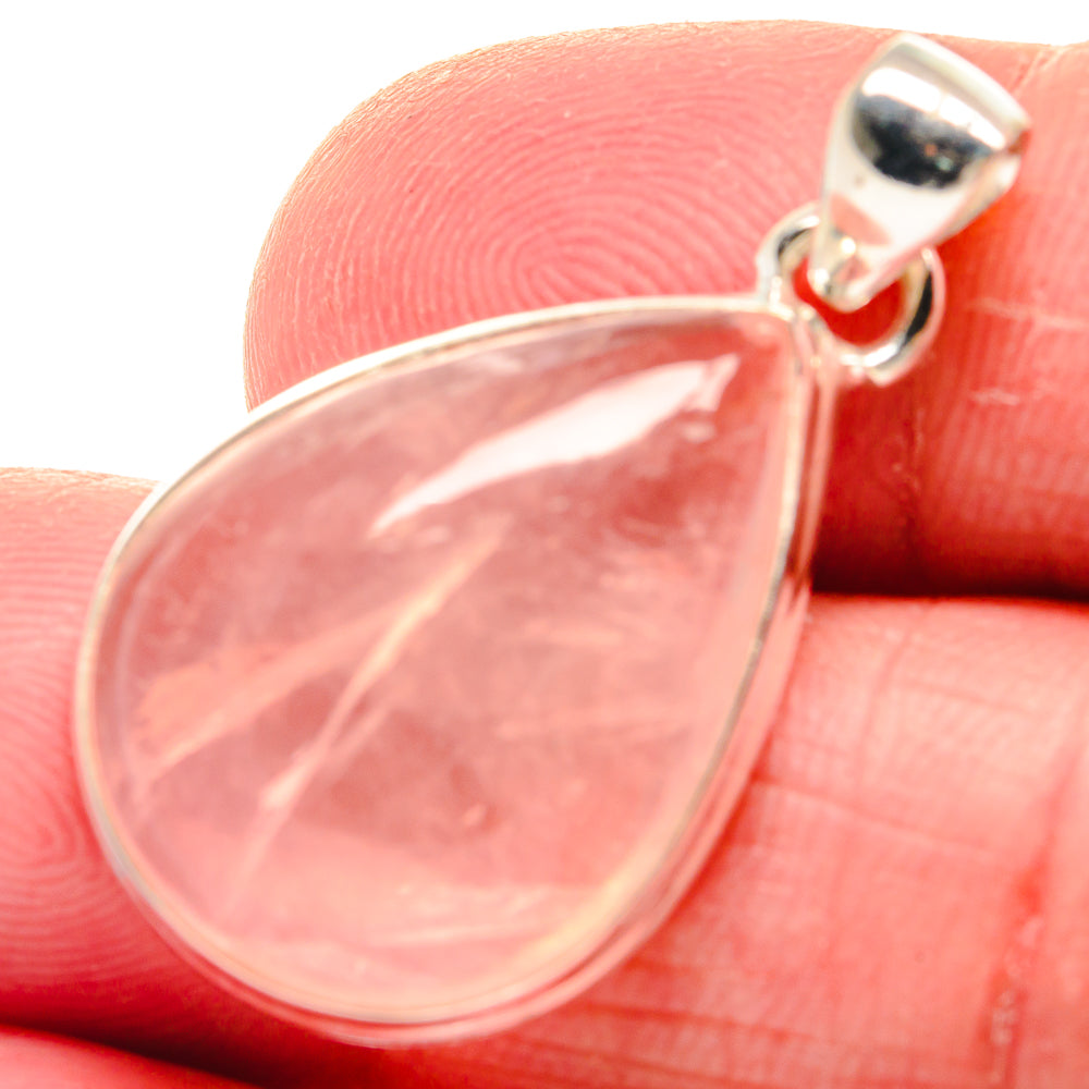 Rose Quartz Pendants handcrafted by Ana Silver Co - PD21066