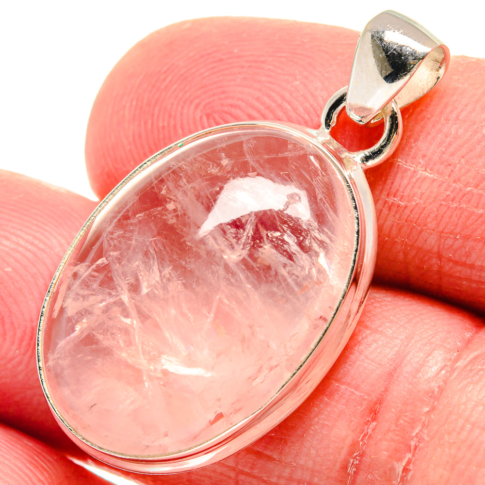 Rose Quartz Pendants handcrafted by Ana Silver Co - PD21067