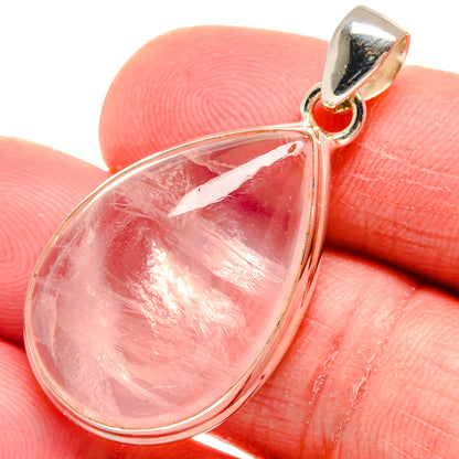 Rose Quartz Pendants handcrafted by Ana Silver Co - PD21068