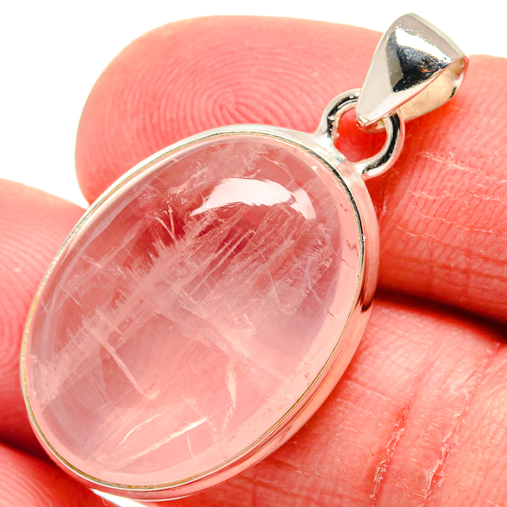 Rose Quartz Pendants handcrafted by Ana Silver Co - PD21070