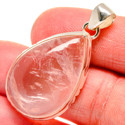 Rose Quartz Pendants handcrafted by Ana Silver Co - PD21071