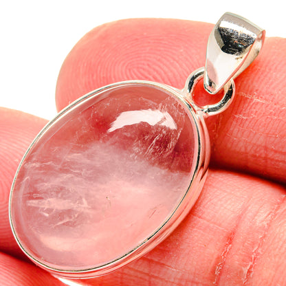 Rose Quartz Pendants handcrafted by Ana Silver Co - PD21073