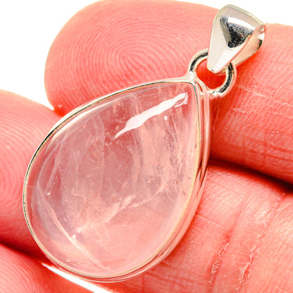 Rose Quartz Pendants handcrafted by Ana Silver Co - PD21074