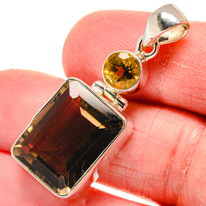Smoky Quartz Pendants handcrafted by Ana Silver Co - PD21076