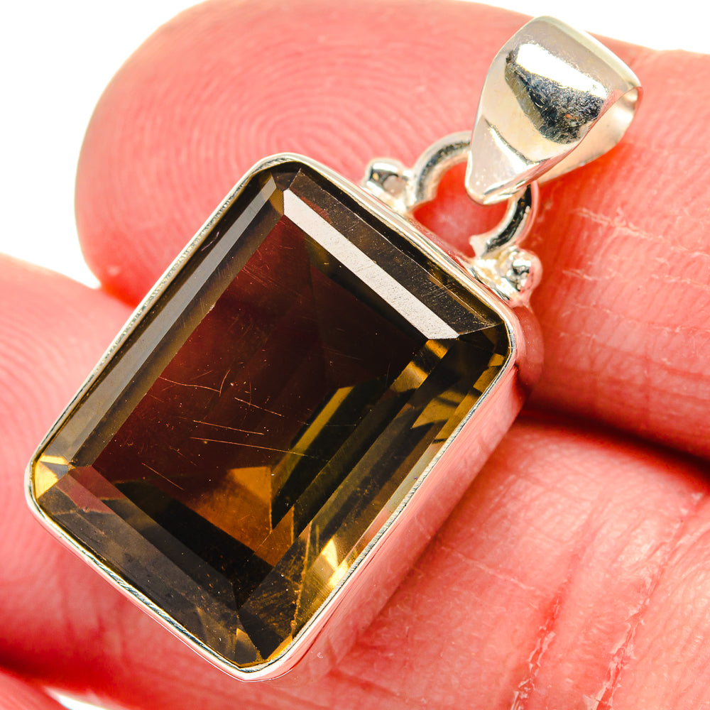 Smoky Quartz Pendants handcrafted by Ana Silver Co - PD21078
