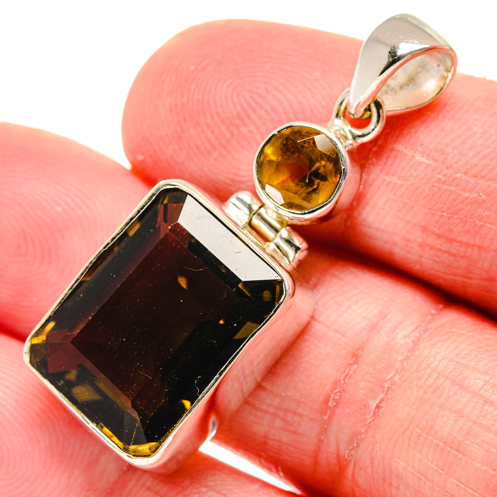 Smoky Quartz Pendants handcrafted by Ana Silver Co - PD21079