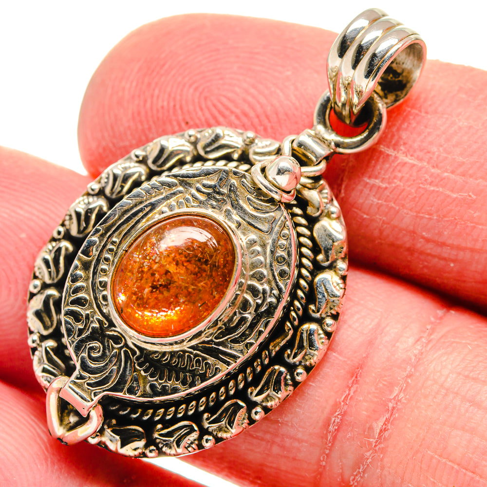 Sunstone Pendants handcrafted by Ana Silver Co - PD21101